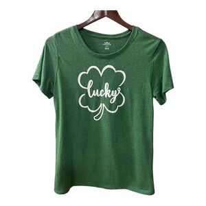 Way To Celebrate Women’s St. Patrick’s Green Lucky T Shirt Size M